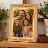 8x10 Wooden LED Picture Frame, Engraveable