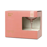Here's How The Lou Coupe Glasses (Blush), Set of 2