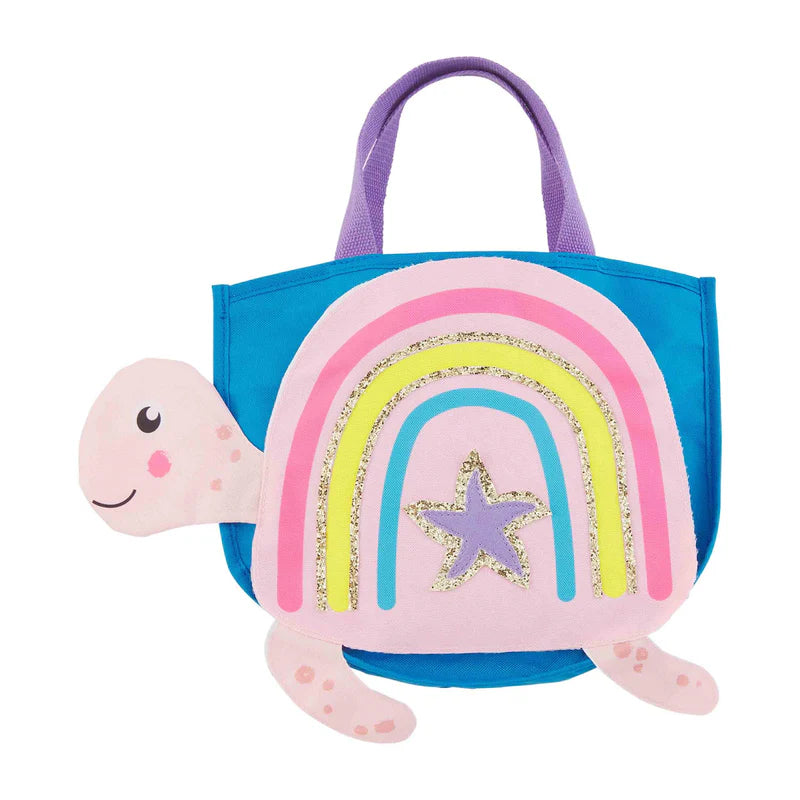 Pink Turtle Beach Tote with Sand Toys