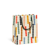 Colorful Beaded Lines Gift Bag, Medium