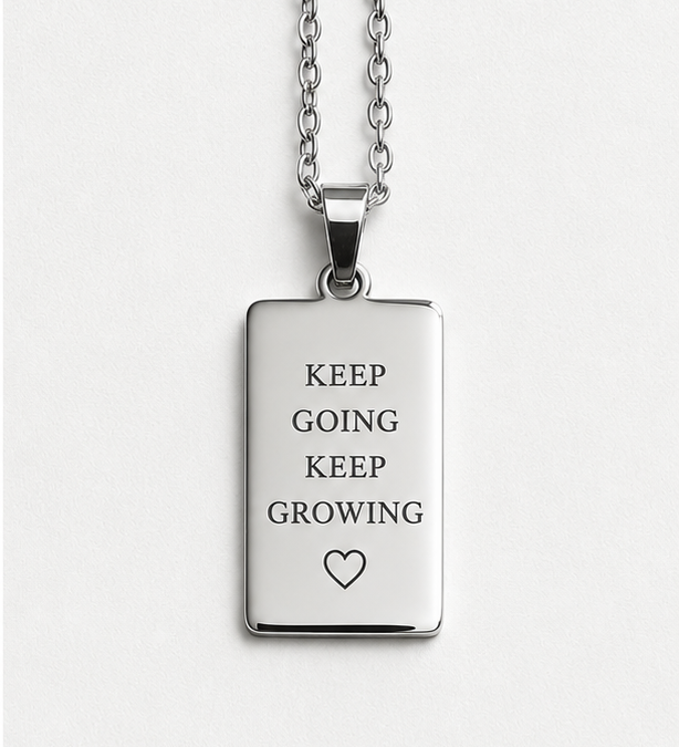 Stainless Steel Rectangle Pendant Necklace, Engraveable