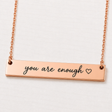 Stainless Steel Bar Necklace, Engraveable