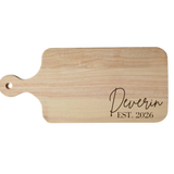 Rubber Wood Charcuterie Board, Engraveable