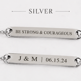 Stainless Steel Bar Bracelet, Engraveable