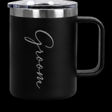 Stainless Steel Insulated Mug with Lid, Engraveable