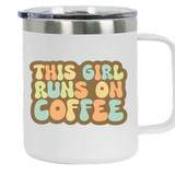 Stainless Steel Insulated Mug with Lid, Engraveable