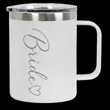 Stainless Steel Insulated Mug with Lid, Engraveable