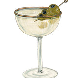 Martini Cocktail Art Print (8x10)