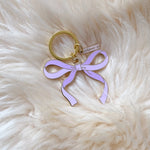 Purple Enamel Bow Keychain