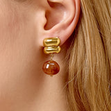 Agate Drop Earrings