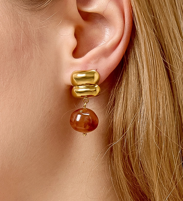 Agate Drop Earrings