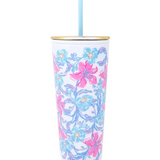Lilly Pulitzer Beachside Haven Tumbler with Straw, 24oz.