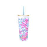Lilly Pulitzer Beachside Haven Tumbler with Straw, 24oz.