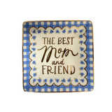 The Best Mom and Friend Floral Ceramic Trinket Tray
