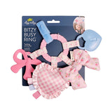 Bitzy Busy Ring™ Teething Activity Toy, Coquette Bows