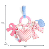Bitzy Busy Ring™ Teething Activity Toy, Coquette Bows