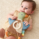 Itzy Ritzy Mallard Duck Bitzy Crinkle™ Sensory Crinkle Toy With Teether