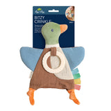 Itzy Ritzy Mallard Duck Bitzy Crinkle™ Sensory Crinkle Toy With Teether