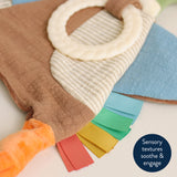 Itzy Ritzy Mallard Duck Bitzy Crinkle™ Sensory Crinkle Toy With Teether