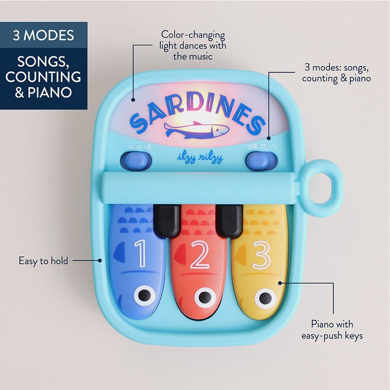 Itzy Ritzy Bitzy Tunes™ Sardines Light-Up Interactive Piano Toy