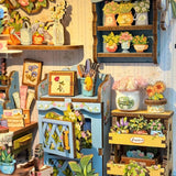 DIY Miniature House Kit: Anna's Blue Blossom Book Nook