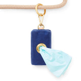 Ocean Blue Waxed Canvas Poop Bag Dispenser
