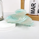 Blue & White Sparkly Half Moon Claw Hair Clip