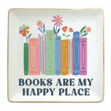 Books Are My Happy Place Ceramic Trinket Tray