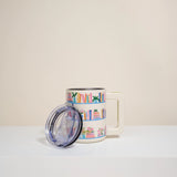 ‘Book Shelfie’ Books & Plants Insulated Mug with Lid, 14oz.