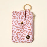 Born Wild Leopard Print Keychain Wallet