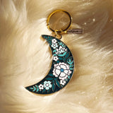 Botanical Moon Enamel Keychain