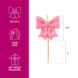 Wrap Party Bow Candles, Set of 5