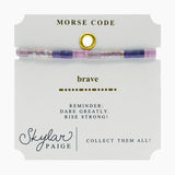 Brave, Skylar Paige Morse Code Bracelet
