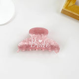 Pink Bride Claw Hair Clip