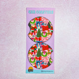 Bright Santa Car Coasters, Set of 2