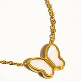 Butterfly (Natural Shell) Pendant Necklace