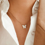 Butterfly (Natural Shell) Pendant Necklace