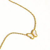 Butterfly (Natural Shell) Pendant Necklace