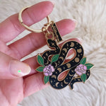Black Serpent Enamel Keychain