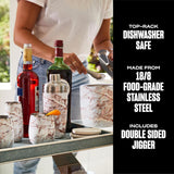 S'well 18oz. Shaker Set with Jigger, Calacatta Gold