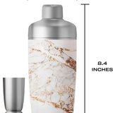 S'well 18oz. Shaker Set with Jigger, Calacatta Gold