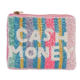 ‘CASH MONEY’ Beaded Coin Purse
