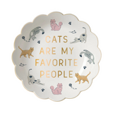 Cats Are My Favorite People Ceramic Scalloped Trinket Tray