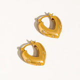 Starburst CZ Huggie Earrings
