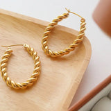 Braided Twist Hoop Earrings