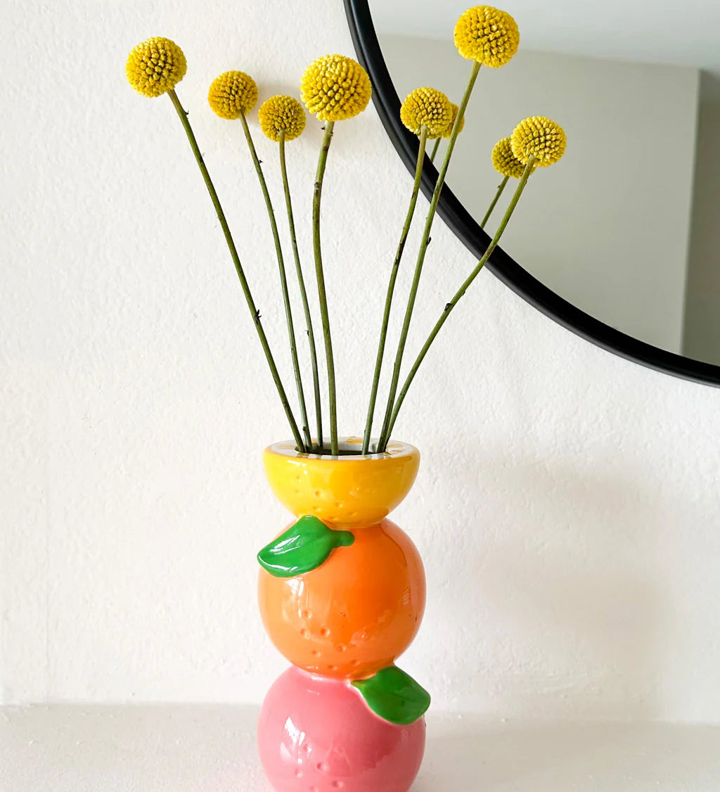 Stacked Citrus Vase