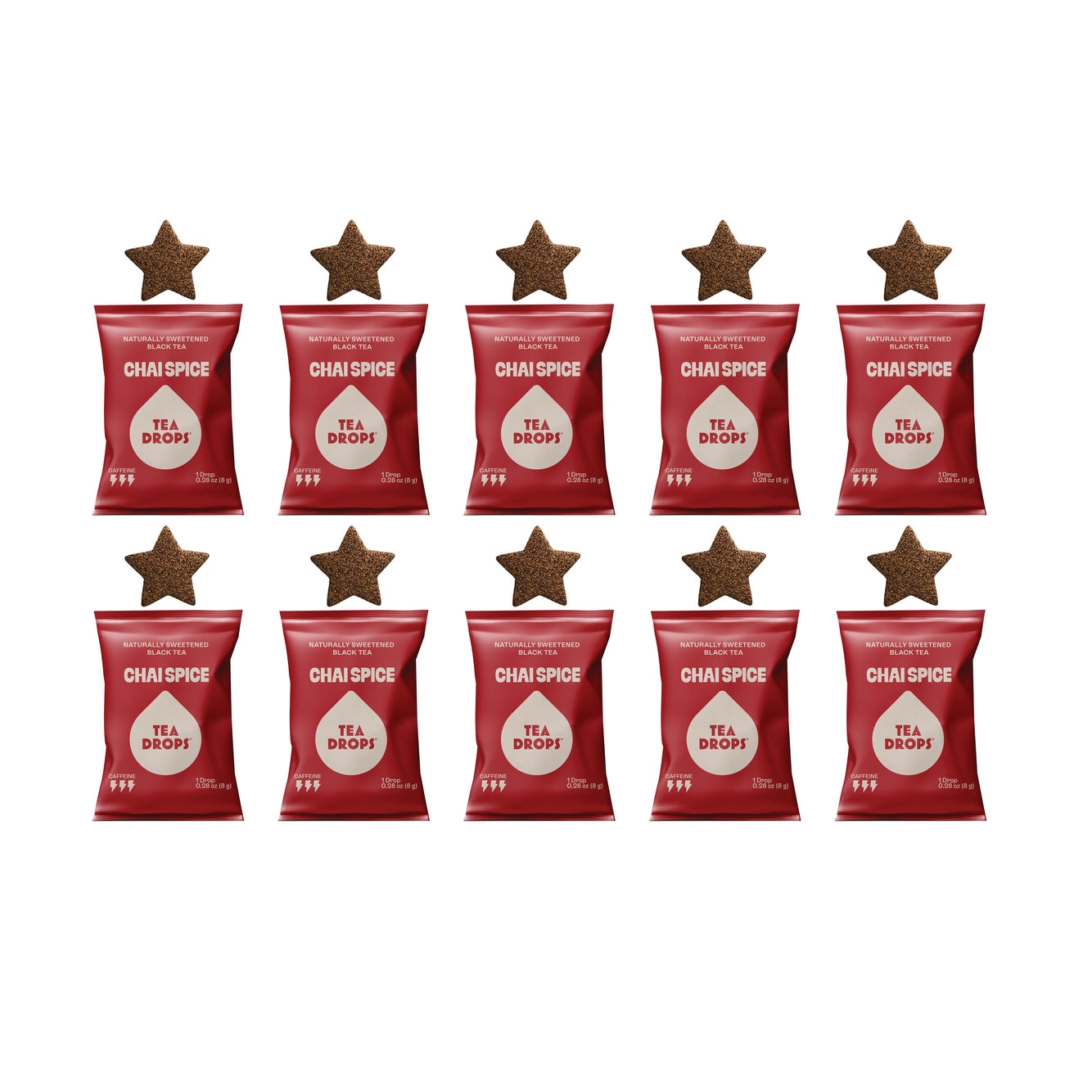 Chai Spice Tea Box, 10 Organic Bagless Tea Drops
