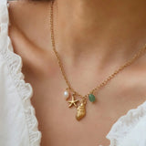 Pearl & Shell Charm Necklace