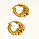Charm Beaded Hoop Earrings