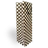 Checkered Black and Cream Wine Bottle Gift Bag